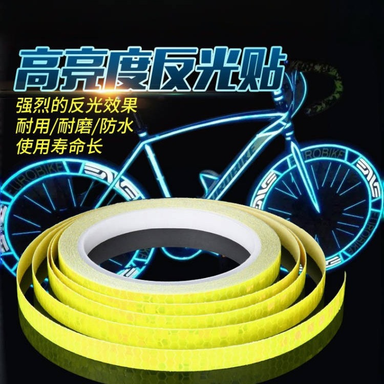 Tendero recomendar pegatinas de bicicleta de montaña coche esquema pegatinas reflectantes equipo luminoso bicicleta accesorios de la motocicleta rueda