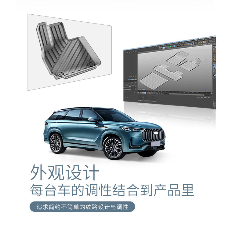 Suitable for 23-25 Chery Tiggo 9/Jietu Jaecoo J8 Car Floor Mats Tpe Floor Mats Trunk Mats
