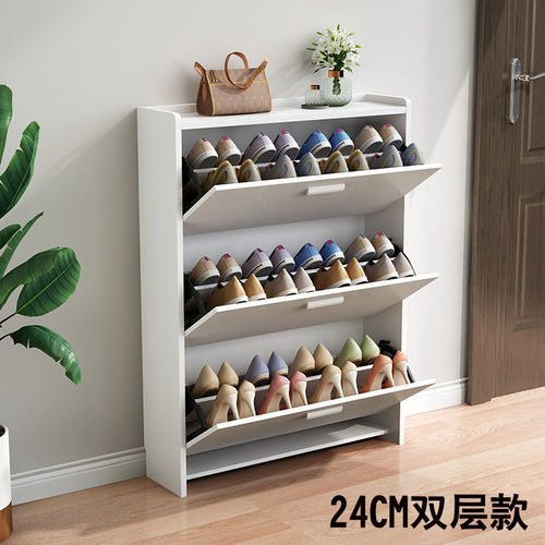 G3YN Shoe Cabinet, Thin Flip-Over Shoe Rack 17cm Width, Narrow Entrance Hall Economical Home Use White Large Capacity Doorway