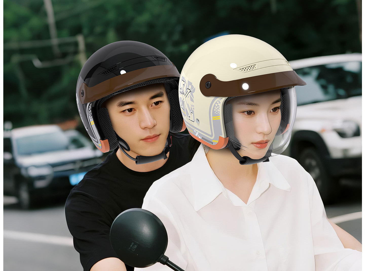 3C Certified Electric Spray-Painted Motorcycle Retractable Lens Safety Fashionable Men's and Women's Popular Anti-Fall Helmet Safety Helmet