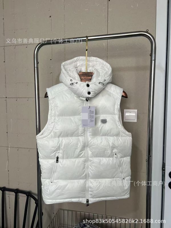 同款白鸭羽绒服舒适保暖防寒连帽外套无袖跨境男女士背心蒙家马甲|undefined