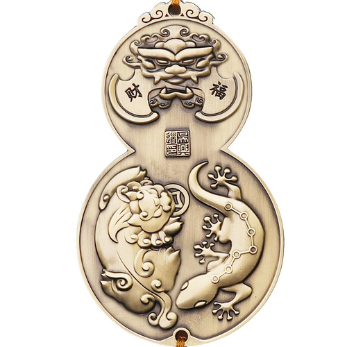Taoist ornaments wholesale pure copper Nine Palaces Flying Star Pixiu Gecko Gourd Pendant Bagua Safe Door to Door Objects