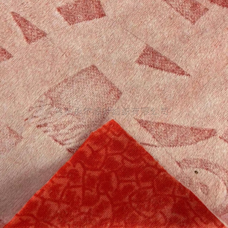 精品热销印花超柔布 烂花天鹅绒布 烂花印花银狐绒 水晶超柔绒布