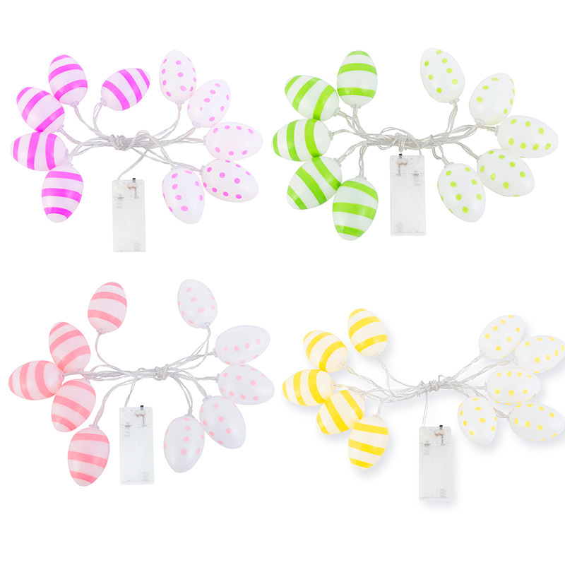 Pascua cáscara rota huevo luz cadena LED huevo color luz intermitente luz de la secuencia de Navidad fiesta de cumpleaños luz decorativa