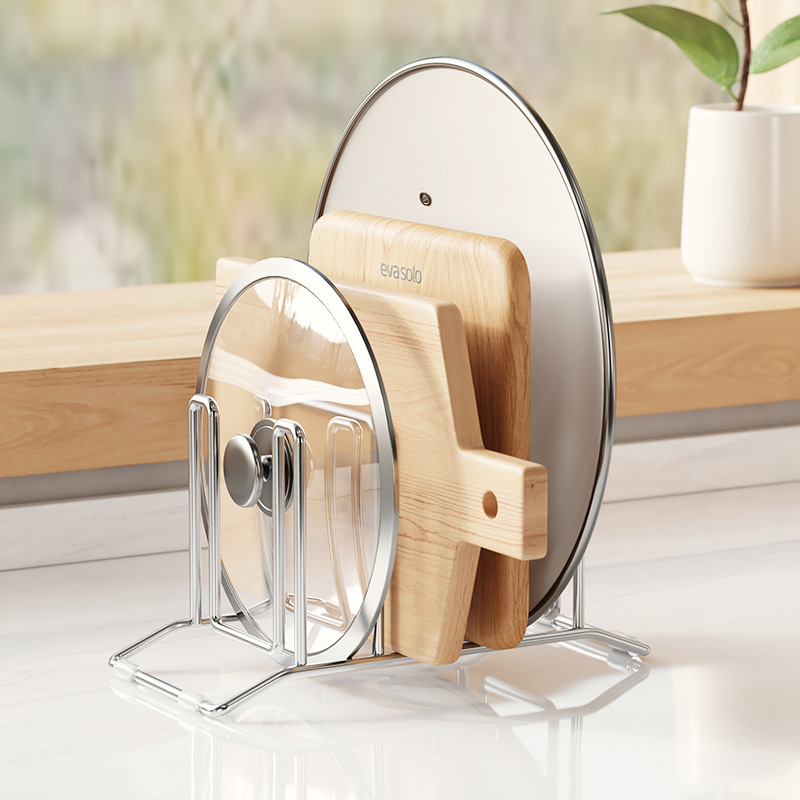 304 stainless steel kitchen knife board holder, countertop lid rack, cutting board storage rack, thickened home use stand