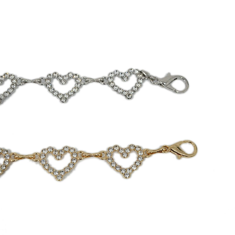 Stone inlay heart shaped, belt, suitable with a skirt, chain, European style, slim fit
