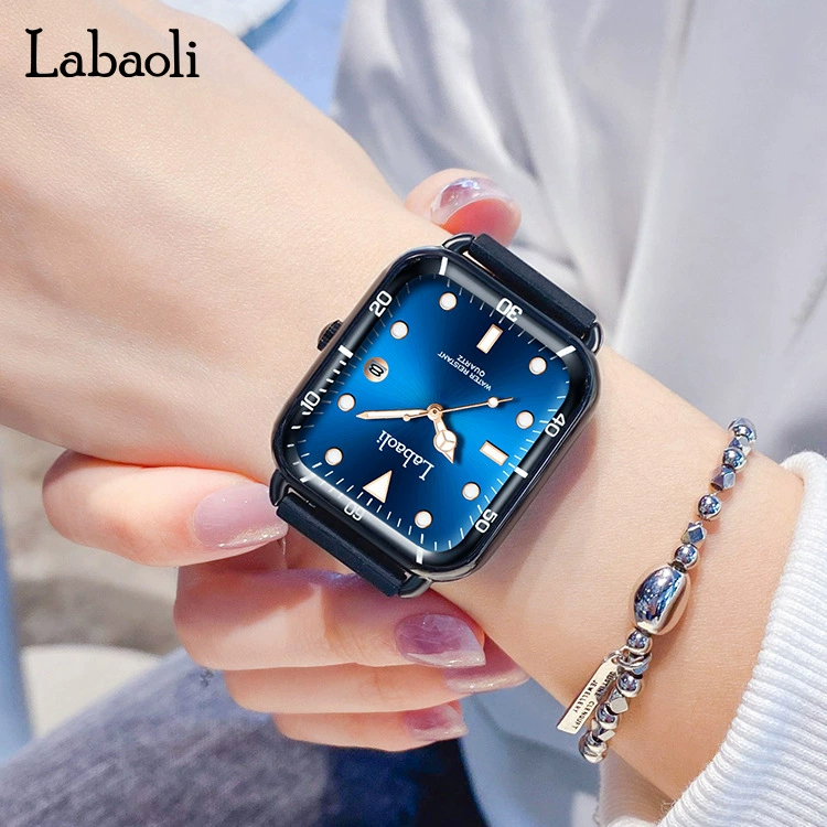 拉宝丽 Fashionable retro quartz watches, square women's watch for leisure, wholesale