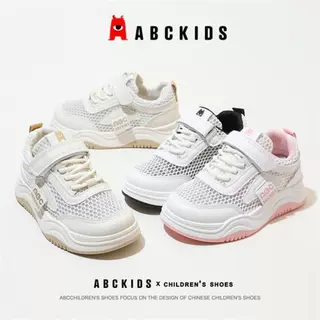 abckids2025夏新款小白鞋男童透气板鞋轻便休闲女童学生鞋264937
