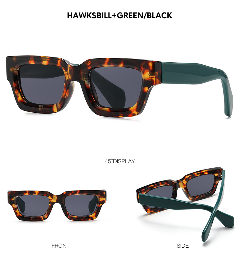 65g Weight Full Frame Glasses Structure Sunglasses Classification PC, UV400 Protection Lens Material Square Glasses Style Outdoor Occasion Solid Color Pattern Unisex Gender Fashion Style Grey, Black Color Fashion Solid Color PC UV400 Protection Square Full Frame Women's Sunglasses 10