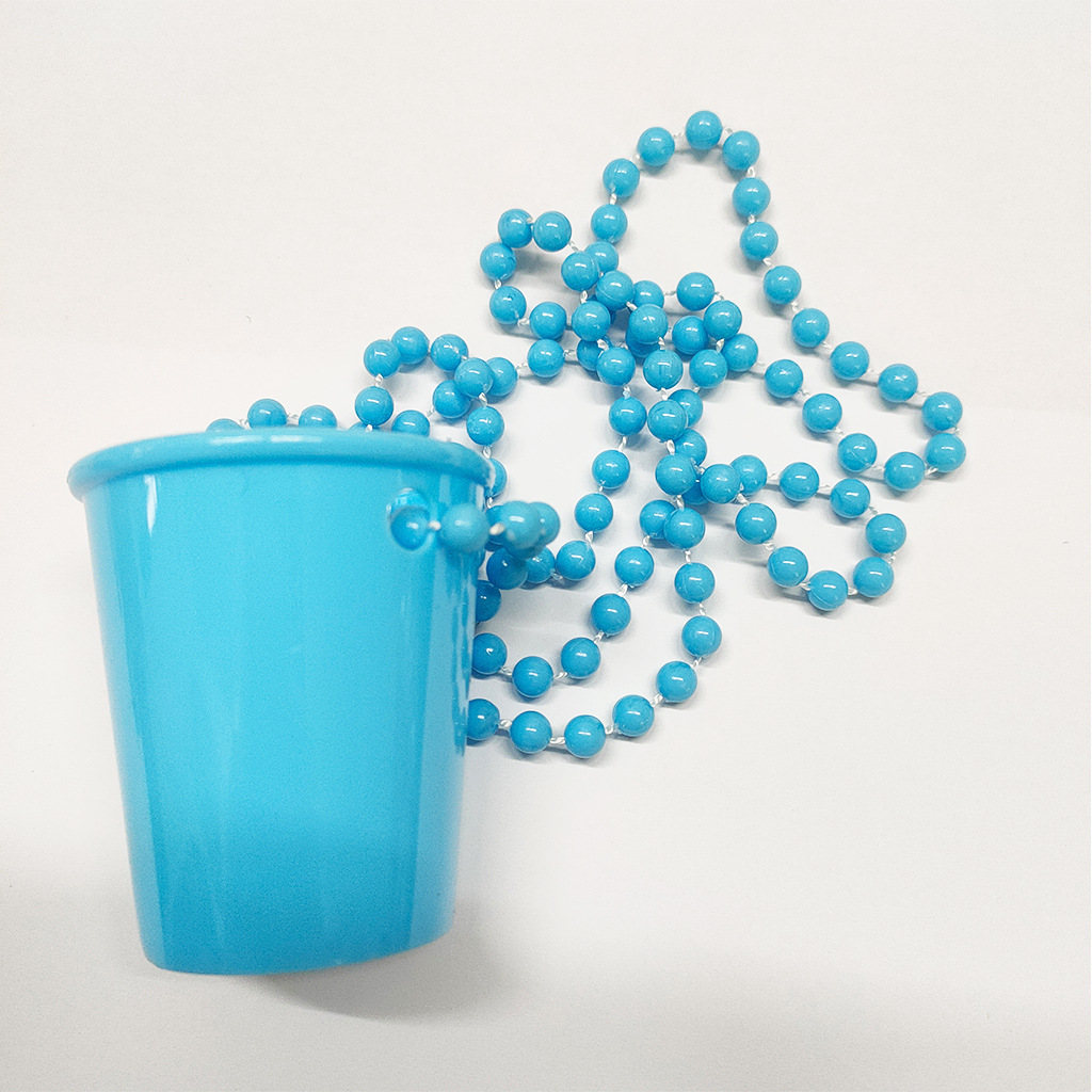 Collar terminado de carnaval irlandés con cuentas redondas de plástico de colores accesorios de fiesta venta al por mayor