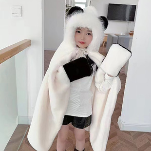 Children's Nap Blanket Shawl Cloak for Primary School Students to Wear during Lunch Break, Autumn and Winter Blanket Double-Layered Classroom Thickeneded