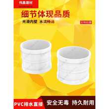 PVCֱ�ӹܹ� ��ˮ�� ֱͨ��ͷ50 75 110 160 200 250 315 400 180