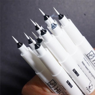 自带笔锋极细勾线笔白色高光笔超细软头描边画毛发手伴绘画绘图笔