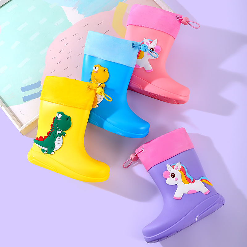 Children's Rain Boots Cartoon Baby Girl Waterproof Outer Wear Cute Unicorn Boys and Girls Kidsren's Rain Boots Water Shoes for Women