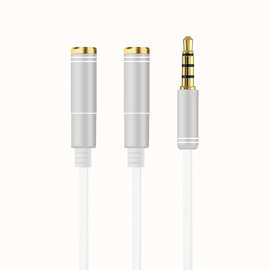 耳机情侣线 同时接两副耳机 一分二转接线音频线连接线 支持线控