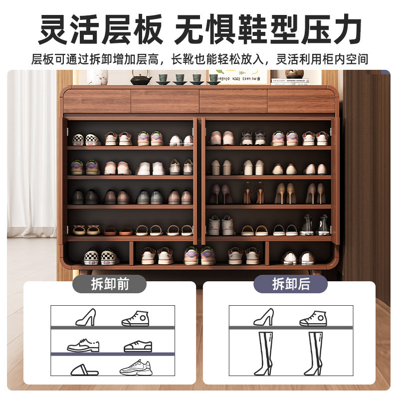 实木芯鞋柜家用门口室内新款2025爆款入户玄关柜阳台储物简易鞋架|undefined
