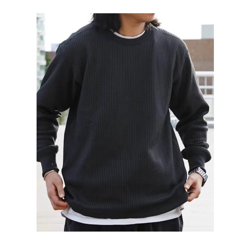 Autumn solid sweatshirt, round collar, relaxed fit, sizes M–3XL