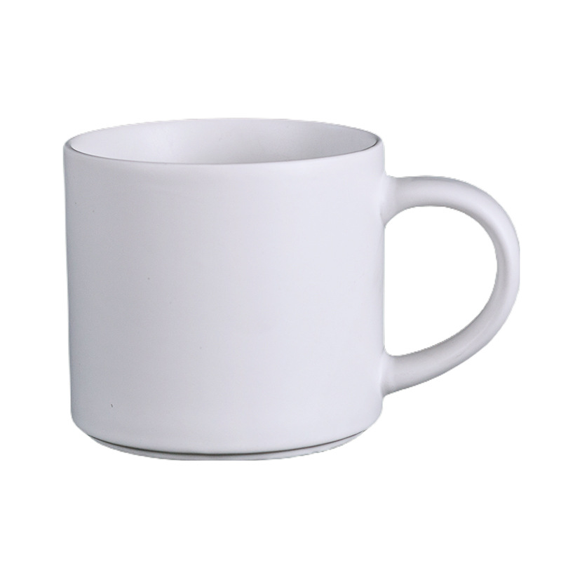 Transfronterizo de Amazon taza blanca taza de alto aspecto creativo Oficina taza de café pareja taza de agua Taza de cerámica