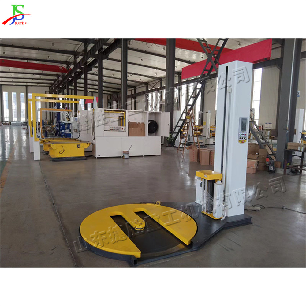 Máquina de enrollamiento de película de fondo M máquina de enrollamiento de pre-estiramiento de película de carga de fábrica química máquina de envasado de paneles de puerta tipo carretilla elevadora