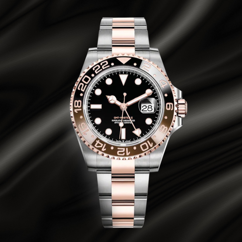 Foreign Trade Cross-Border Laojia Men's Business Water Ghost All Stainless Steel Automatic Mechanical Watch Manufacturer Wholesale Station Western Supply