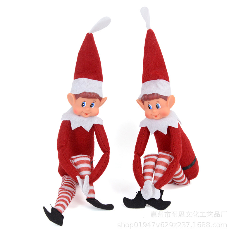 圣诞条纹腿公仔1