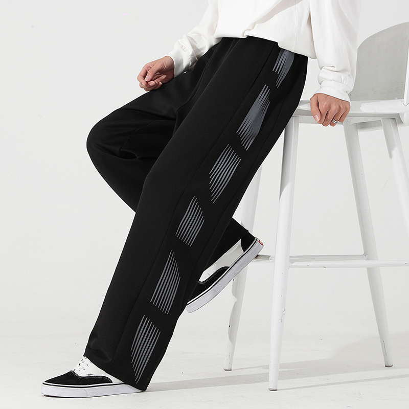 Men's casual 2023 Spring and Autumn Korean version long trendy brand straight leg unisex student versatile loose sports_voghion.com