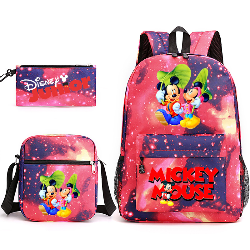 3-pieza portátil traje para niñas estudiantes universitarios niños mochila de lona Mickey/ratón 2022