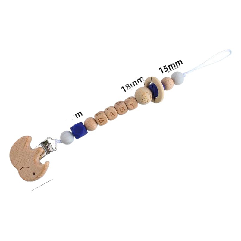 Bebé haya animal chupete clip juguete mordedor estrella de cinco puntas cuentas de silicona chupete cadena AliExpress Amazon Venta caliente