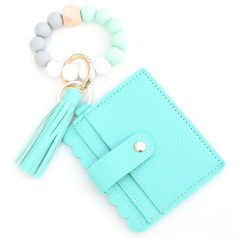 Simple Style Solid Color Pu Leather Patchwork Keychain display picture 2