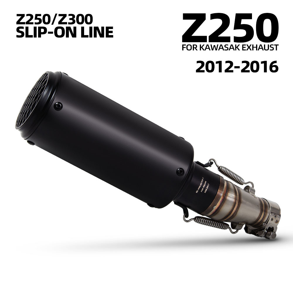 Suitable for Motorcycle Exhaust Pipe Modification Z250 Z300 Stainless Steel Middle Section Sc Barrel Tail Section 12-16 Years