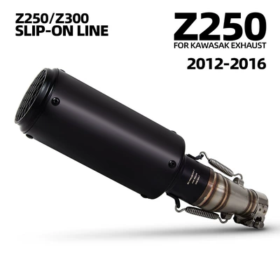 Suitable for Motorcycle Exhaust Pipe Modification Z250 Z300 Stainless Steel Middle Section Sc Barrel Tail Section 12-16 Years