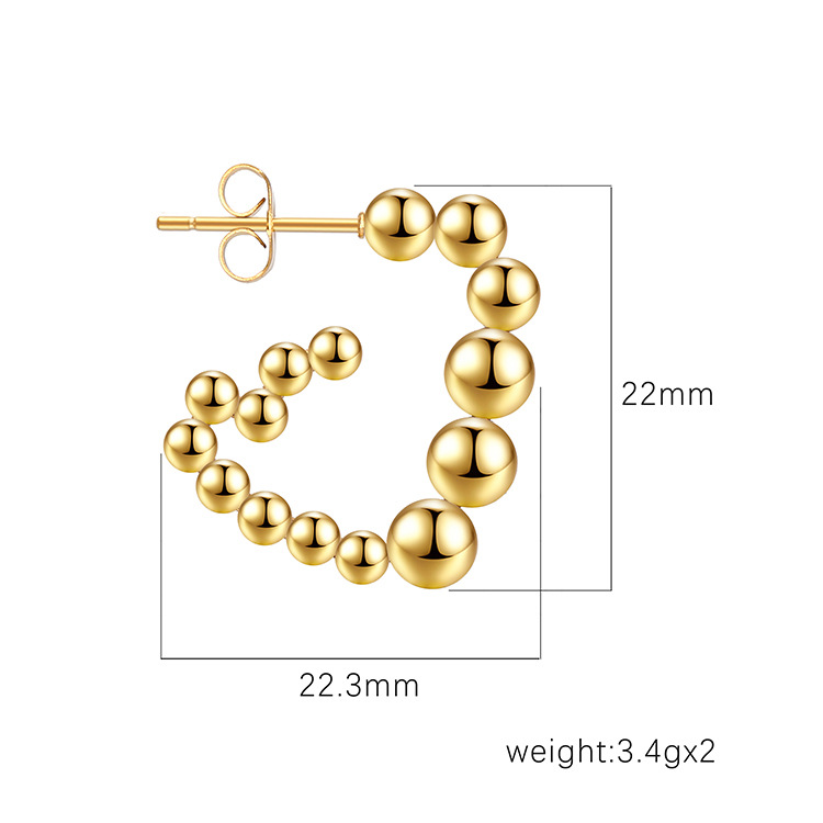 Nuevo triángulo de cuentas transfronterizas personalidad exquisita pendientes de oro de 18 quilates de moda fría estilo de alta sensación pendientes