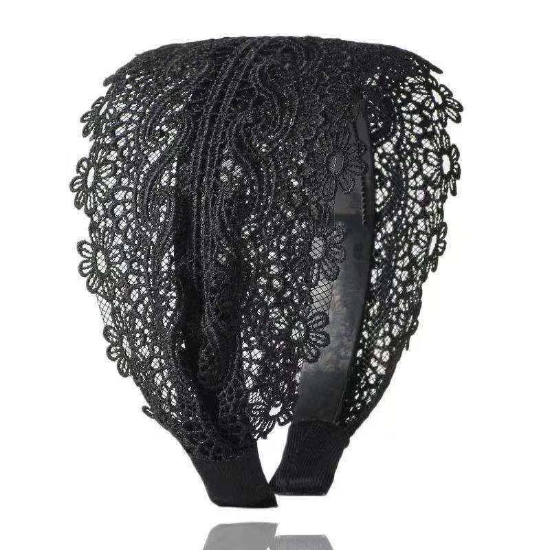 South Korea Simple Hair Hoop Women's Wide-brimmed Hair Bundle Fashionable Sweet Going Out to Cover White Hair Headband Internet Popular Fresh Pressed Hair Stamp