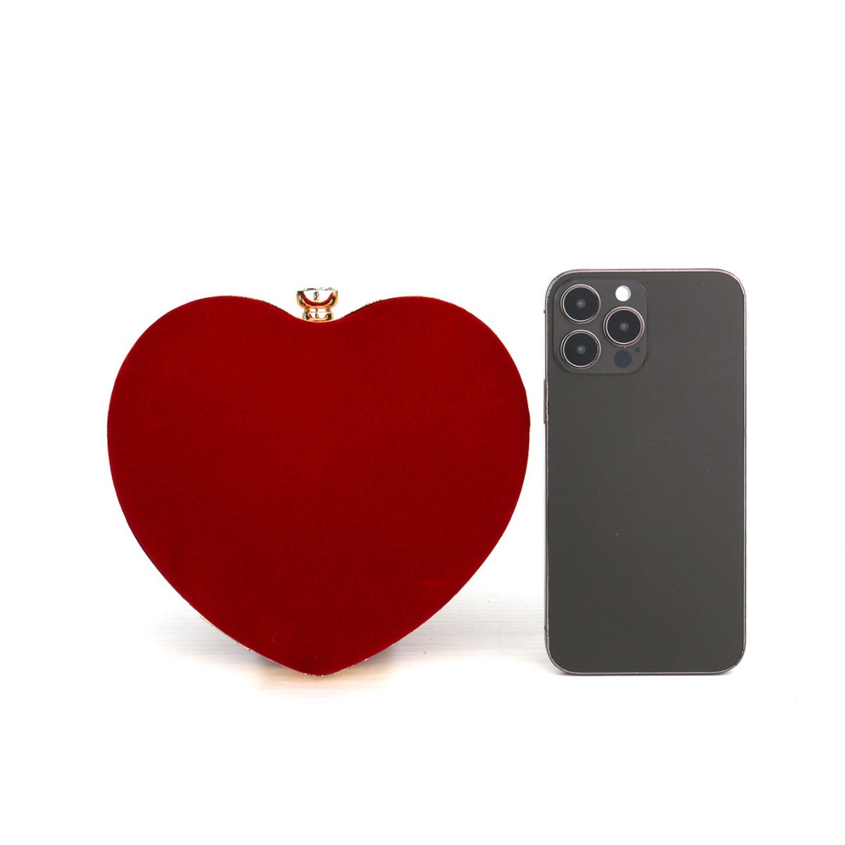 Cross-Border Hot Sale Exquisite Heart-Shaped Evening Bag Elegant Prom Handbag Fashion Versatile Wedding Dress Clutch - Thumbnail 5