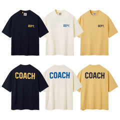 クロスボーダー新夏Gallery Dept男女カップル半袖アルファベットゆるいすり破れ潮牌半袖tシャツ