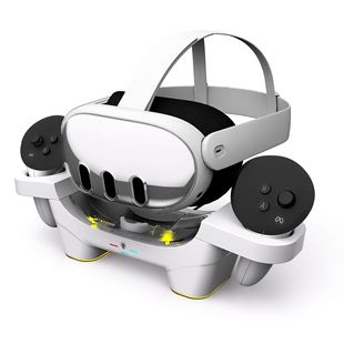 VR glasses handle magnetic contact charging base with battery suit with RGB colorful lights fast charging DZ-803
