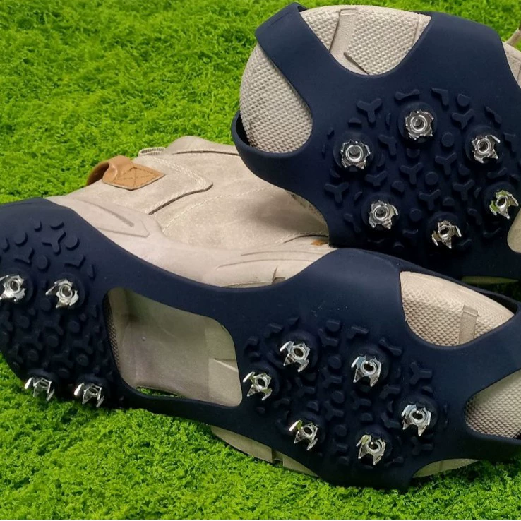 Трансграничные горячие продажи на открытом воздухе осенью и зимой снежные нескользящие бахилы для скалолазания шипы для скалолазания обновленная версия силиконовых 10 зубьев