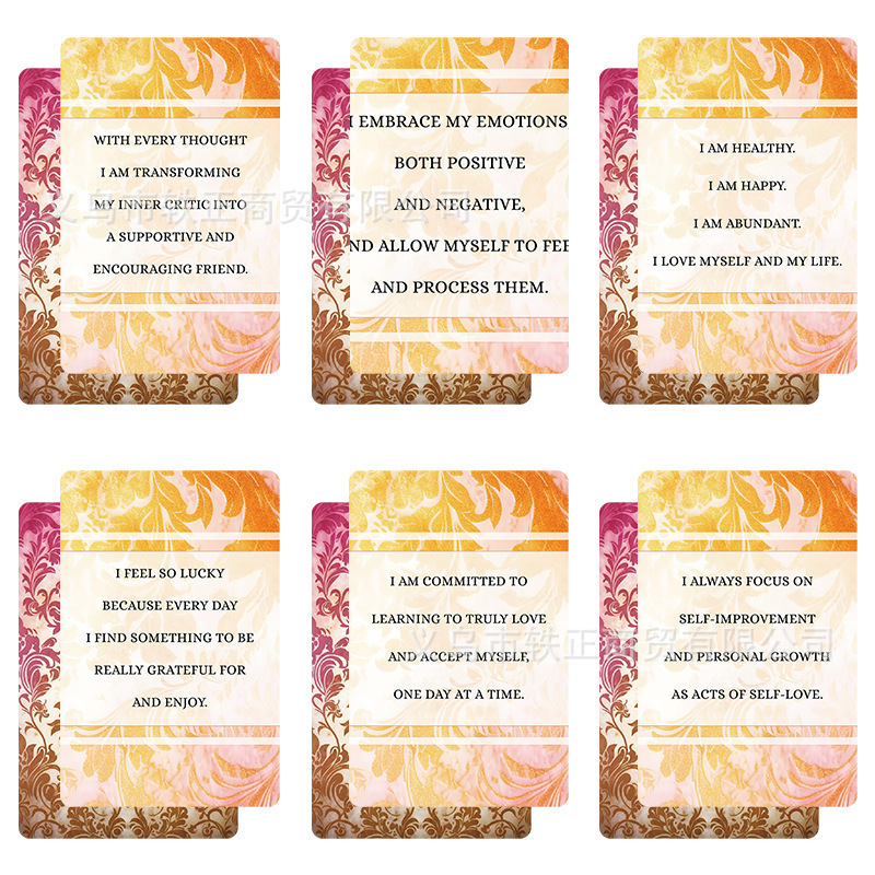 跨境新品 55 Self-Love Affirmation Cards 自我肯定激励卡牌|undefined