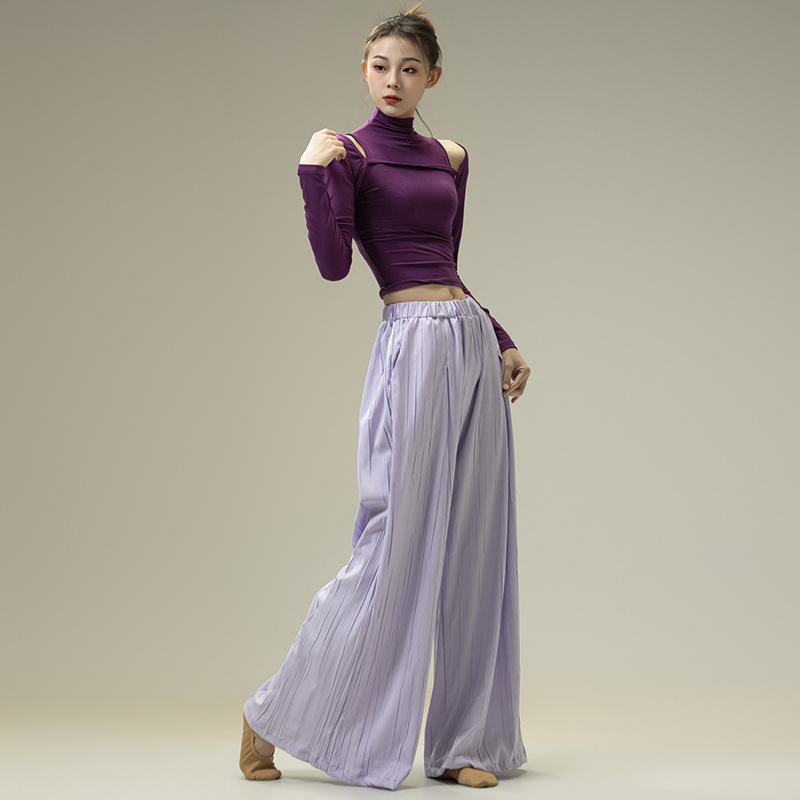Modern Dance Practice Clothes Two-piece Set New Dance Clothes Classical Basic Training Clothes Loose Tops Yoga Chinese Dance Art Test