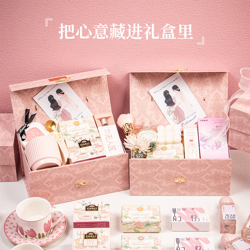 女性のブライズメイドの結婚式の記念品、親友への高級で実用的なギフト、ニッチな高級結婚披露宴のお返しギフト、ポータブルギフトボックス|undefined