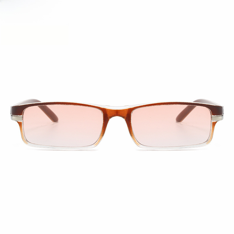 Grenzüberschreitende Lesebrille mit Federbeinen für den Außenbereich, allmählicher Teerahmen, versilbertes Zubehör, doppelter Tee-Sonnenschutz, Lesespiegel für ältere Menschen_voghion.com