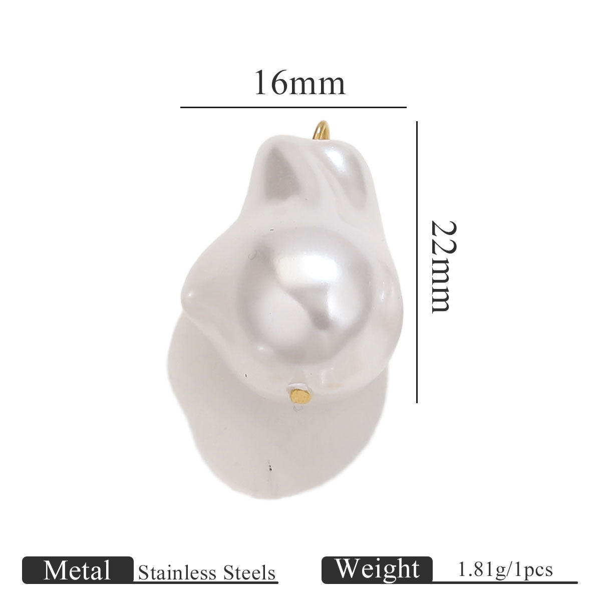 Acero inoxidable imitación de perlas colgantes DIY joyería hecha a mano cuentas pendientes de bola pulseras accesorios joyería al por mayor