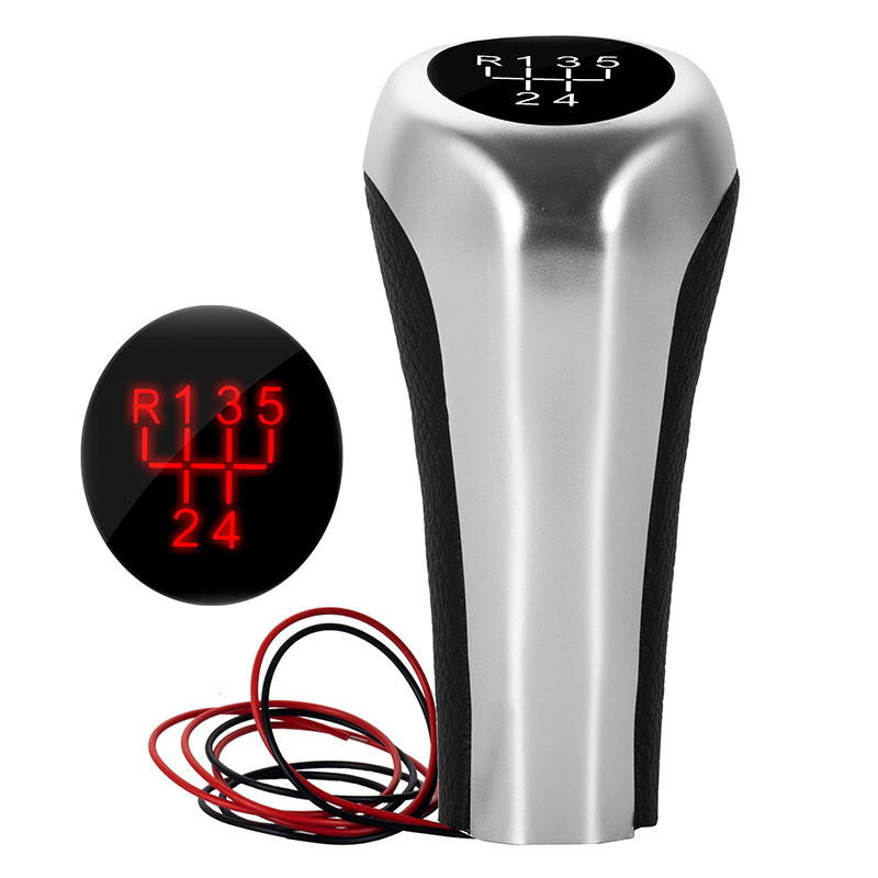 Suministro directo de fábrica, pomo de cambio de marchas LED rojo para transmisión manual de BMW serie 1356, modificación de pomo de cambio de marchas para automóvil image 3