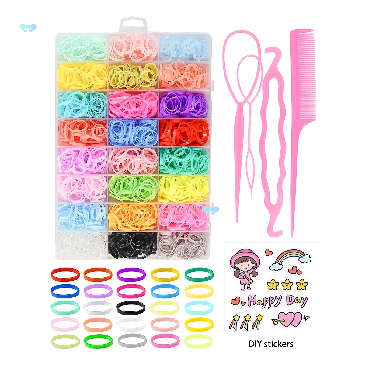 24 Color Hair Styling Kit for Girls Gentle No Damage Styling kit