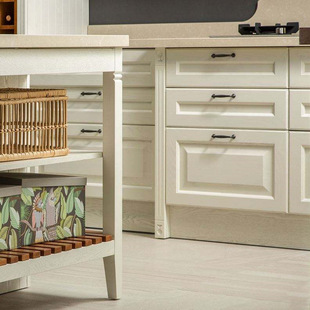 Foshan manufacturers European-style integrated kitchen cabinet quartz stone integrated countertop whole house furniture simple light luxury cloakroom wardrobe