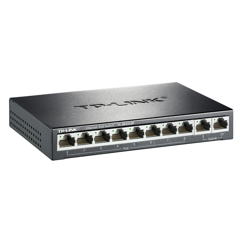 TP-LINK TL-SF1010P 10-сторонний 100М POE коммутатор/62W металлический корпус 802.3AF/AT