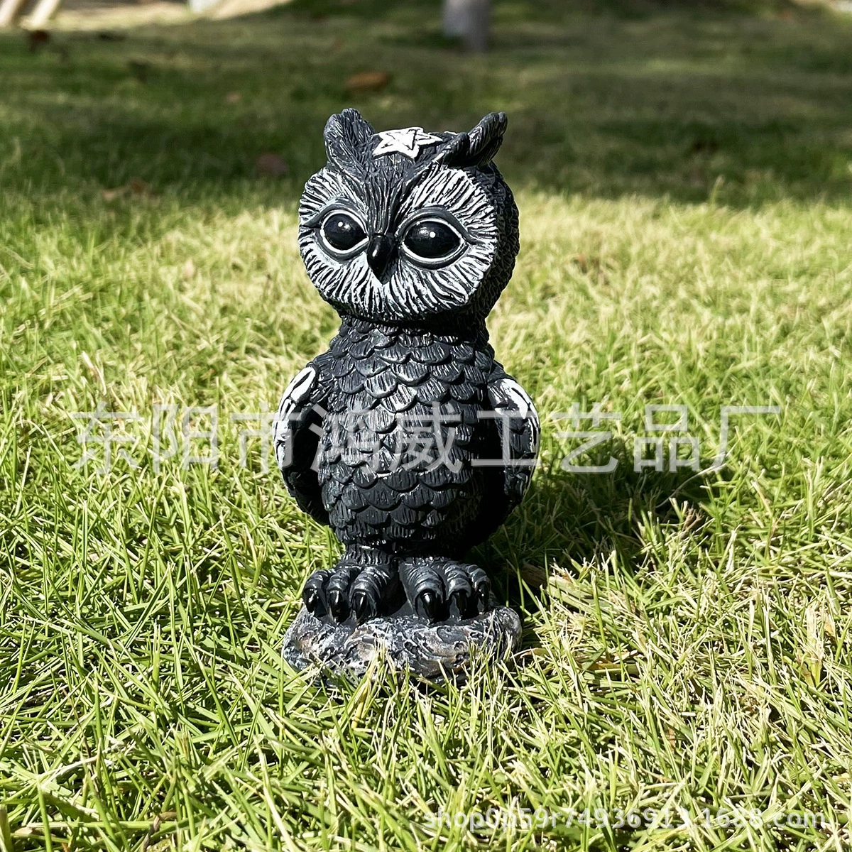 Black magic statue, decorations for gazebo, new collection, (Cross-border trading), owl, griffon