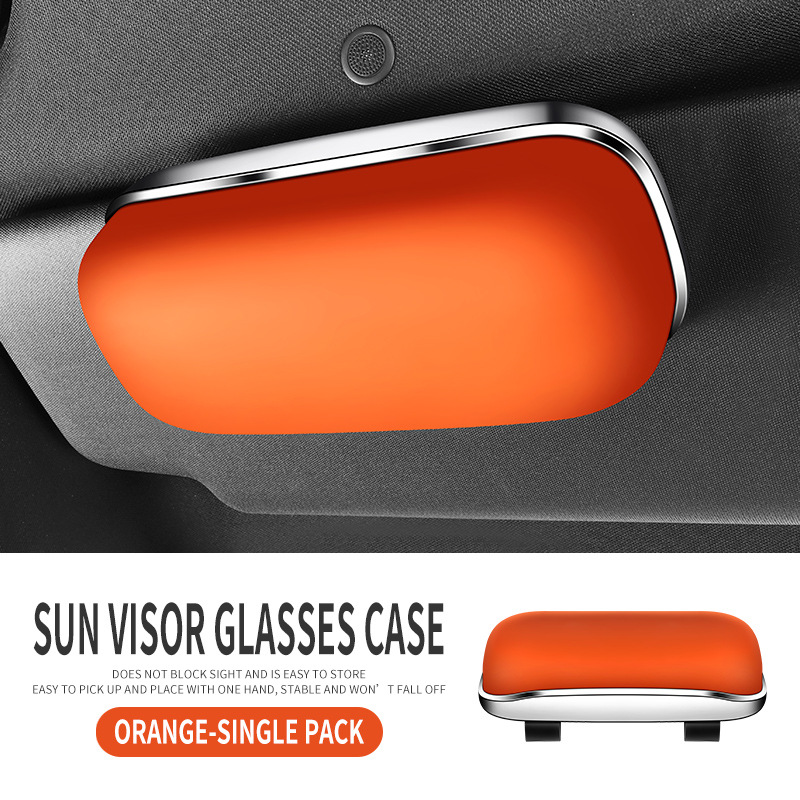 Universal – Car Glasses Case Car Glasses Clip/Bill Clip - orange