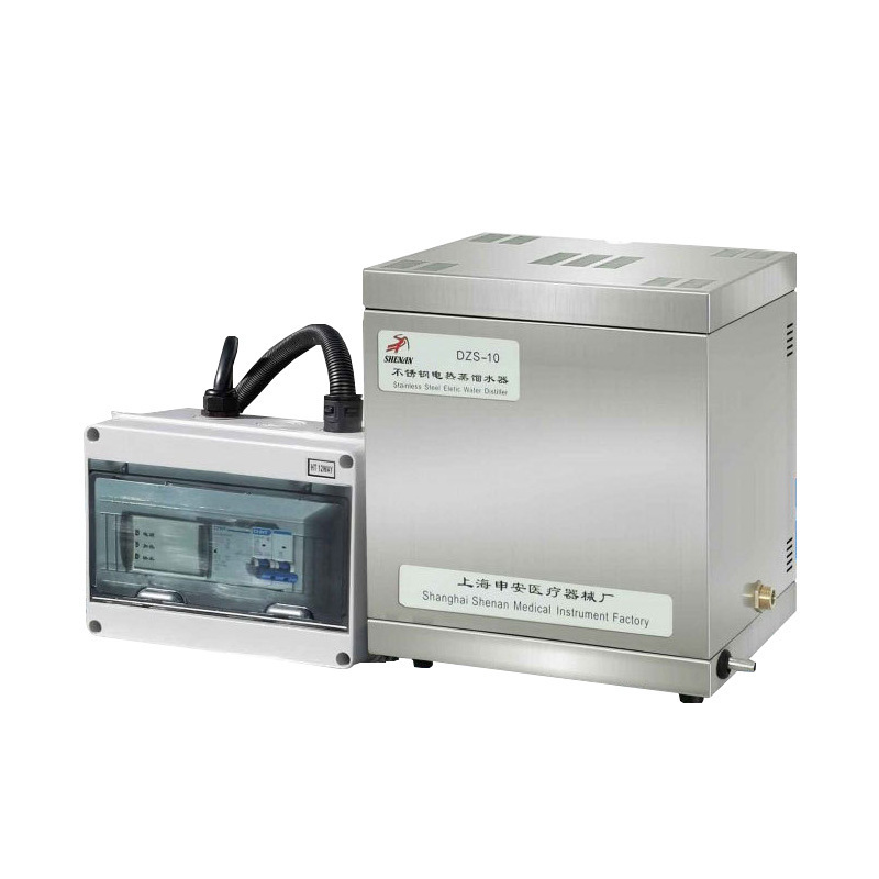 蒸馏水器 上海申安DZS-5自控型防缺水防干烧 不锈钢电热蒸馏水器