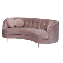 网红北欧弧形布艺沙发小户型店面美容院设计师接待会所3人沙发